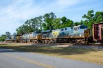 CSX 5418 and 422 trail on L795 (Waycross to Jacksonville turn)